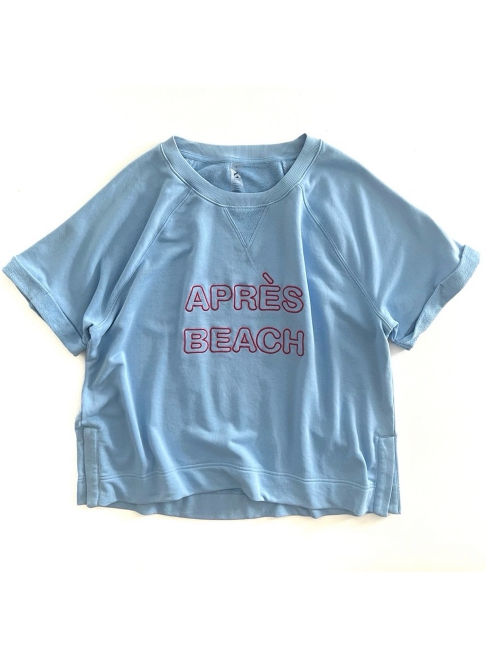 Lou & Grey Après Beach Cozy Cotton Terry Short Sleeve Sweatshirt Size XL
